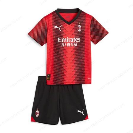 Koszulka AC Milan Główna Zestaw piłkarski dla dzieci 23/24 – Koszulki Piłkarskie