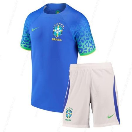 Koszulka Brazylia Koszulka Wyjazdowa Zestaw piłkarski dla dzieci 2022 – Koszulki Piłkarskie