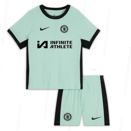 Koszulka Chelsea Trzeciej Zestaw piłkarski dla dzieci 23/24 – Koszulki Piłkarskie