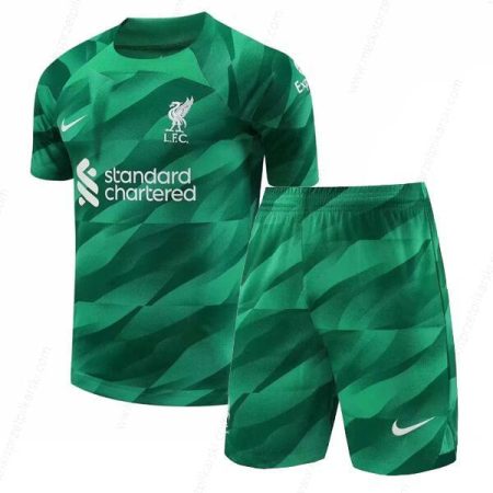 Koszulka Liverpool Zielony Goalkeeper Zestaw piłkarski dla dzieci 23/24 – Koszulki Piłkarskie