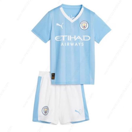 Koszulka Manchester City Główna Zestaw piłkarski dla dzieci 23/24 – Koszulki Piłkarskie