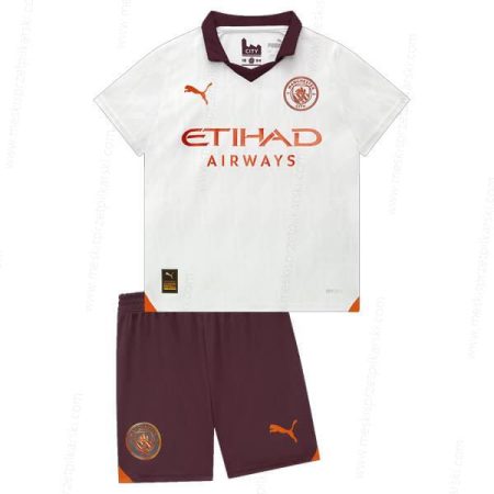 Koszulka Manchester City Koszulka Wyjazdowa Zestaw piłkarski dla dzieci 23/24 – Koszulki Piłkarskie