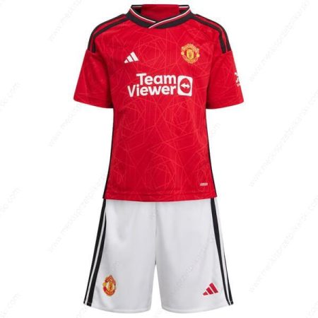 Koszulka Manchester United Główna Zestaw piłkarski dla dzieci 23/24 – Koszulki Piłkarskie