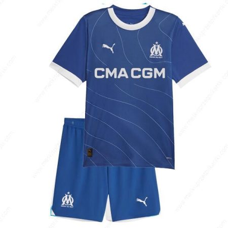 Koszulka Olympique Marseille Koszulka Wyjazdowa Zestaw piłkarski dla dzieci 23/24 – Koszulki Piłkarskie