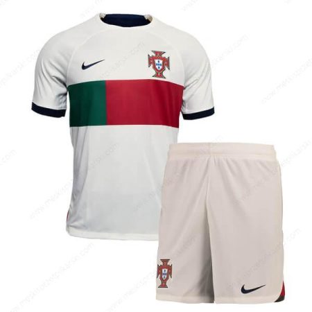 Koszulka Portugalia Koszulka Wyjazdowa Zestaw piłkarski dla dzieci 2022 – Koszulki Piłkarskie